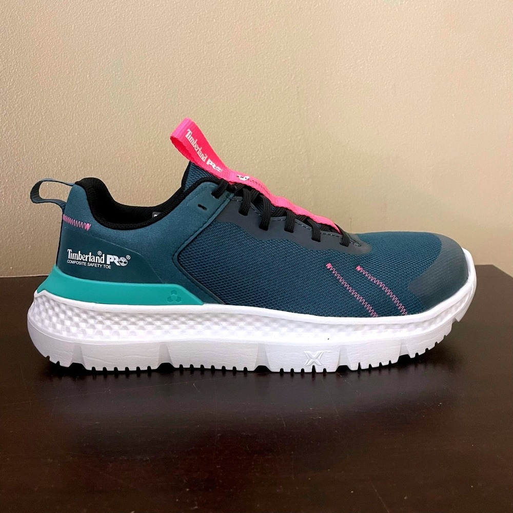 Timberland PRO Drivetrain Women Teal Pink Composite Safety Toe Work Shoes NEW‎ - Picture 3 of 7